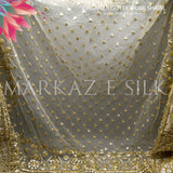 Organza Gotta Work Shawl MS-783 | Luxury Organza Shawl | Markaz Silk