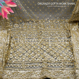 Organza Gotta Work Shawl MS-783 | Luxury Organza Shawl | Markaz Silk