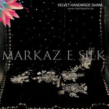 Velvet Handmade Shawl MS-782 | Luxury Handwork Velvet Shawl | Markaz Silk