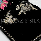 Velvet Handmade Shawl MS-782 | Luxury Handwork Velvet Shawl | Markaz Silk