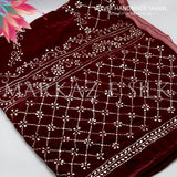 Velvet Handmade Shawl - MS 754 | Markaz Silk