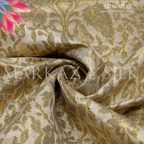 Sattan Atlas MS-799 – Premium Jamawar Fabric by the Yard | Markaz Silk