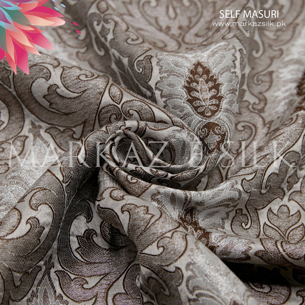 Pure Masuri Self MS-793 | Masuri Jamawar Fabric Per Yard | Markaz Silk