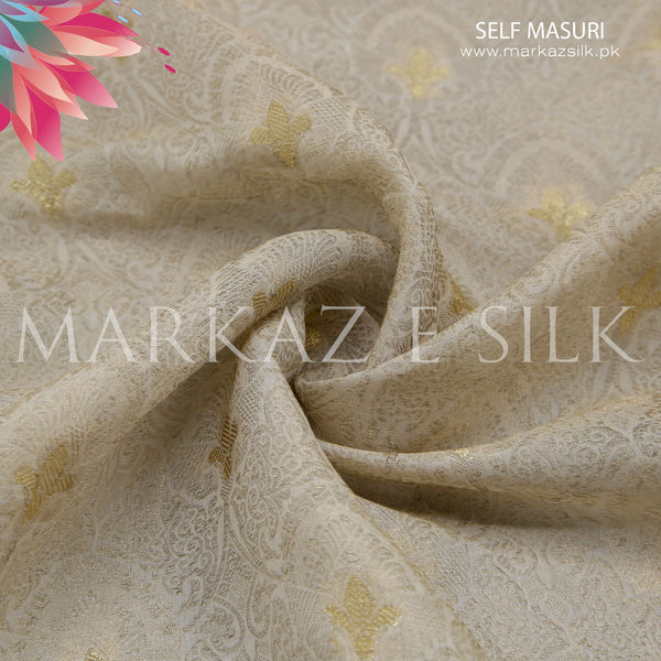 Pure Masuri Self MS-792 | Masuri Jamawar Fabric Per Yard | Markaz Silk
