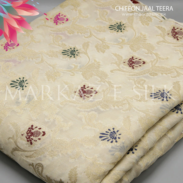 Chiffon Jaal Teera MS - 757 - Price Per Yard | Markaz Silk