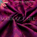 Pure Kattan Self Jacquard Shawl MS 825 | Markaz Silk