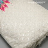 Organza Embroidery MS-819 | Pure Organza Fabric Per Yard | Markaz Silk