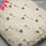 Organza Embroidery MS-820 | Pure Organza Fabric Per Yard | Markaz Silk