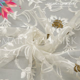 Organza Embroidery MS-820 | Pure Organza Fabric Per Yard | Markaz Silk