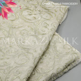 China Crinkle Embroidery MS-817 | Premium Embroidered Fabric by the Yard | Markaz Silk