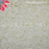 China Crinkle Embroidery MS-817 | Premium Embroidered Fabric by the Yard | Markaz Silk