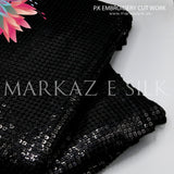 P.K Embroidery Cut Work MS-821 | Bamber Fabric Per Yard | Markaz Silk