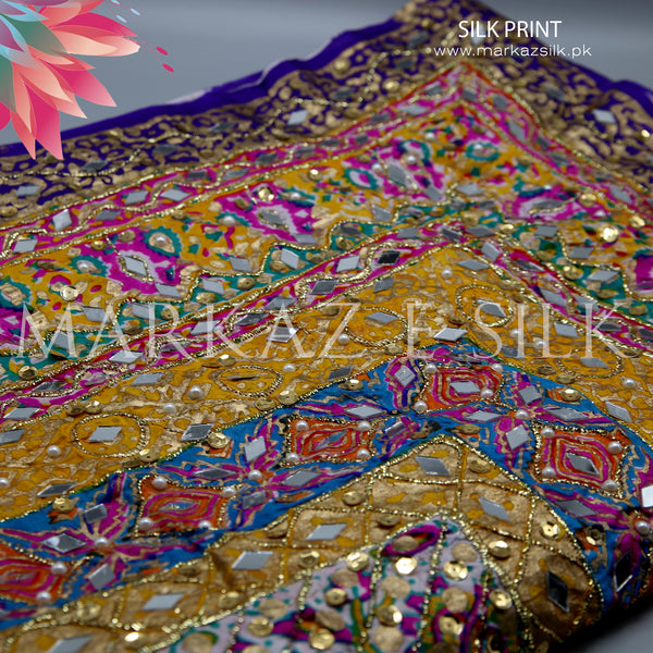 Silk Print Shawl  MS 151