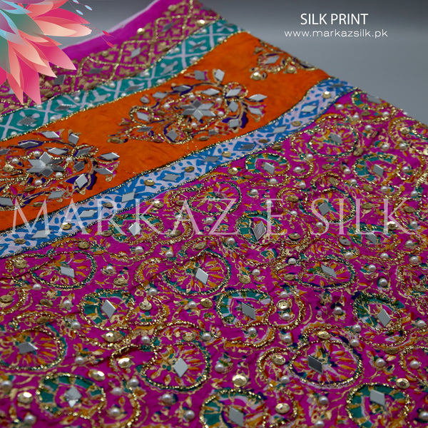 Silk Print Shawl  MS 152