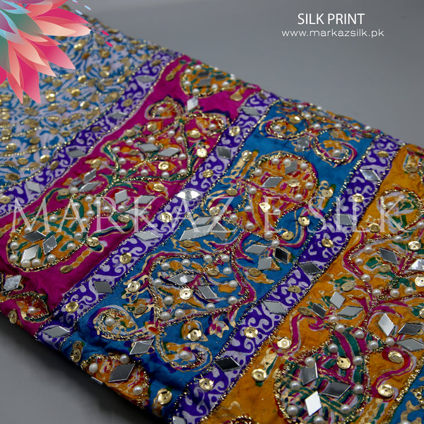 Silk Print Shawl  MS 154