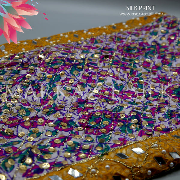 Silk Print Shawl  MS 155