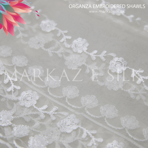 Organza Emb Shawl  MS 232