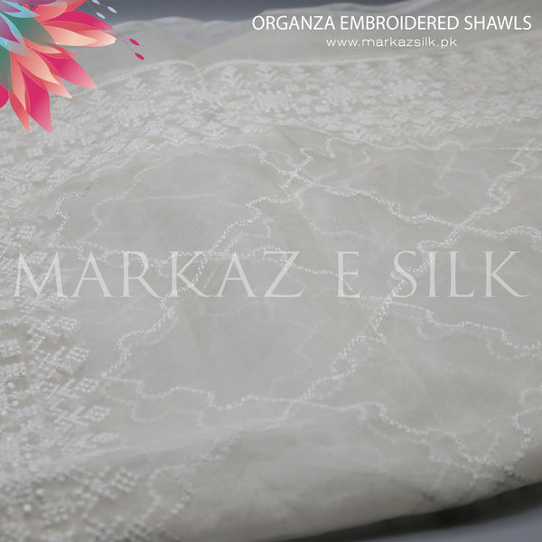 Organza Emb Shawl  MS 233