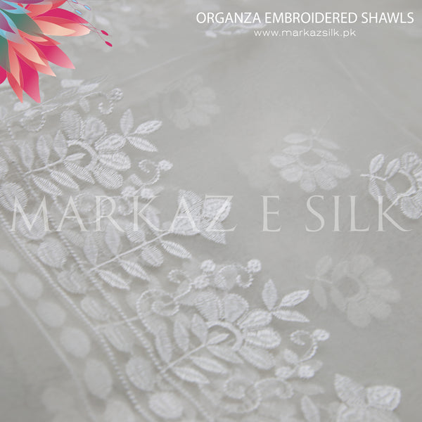 Organza Emb Shawl  MS 234