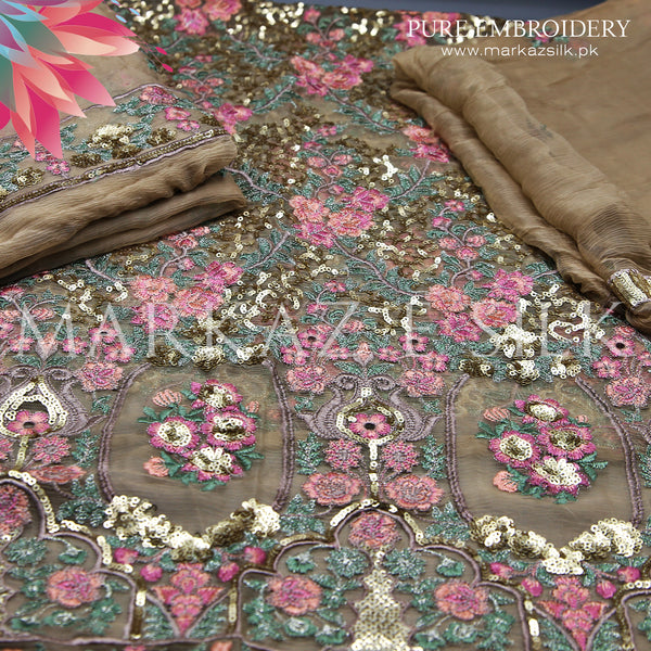 Pure Embroidery Suit  MS 146