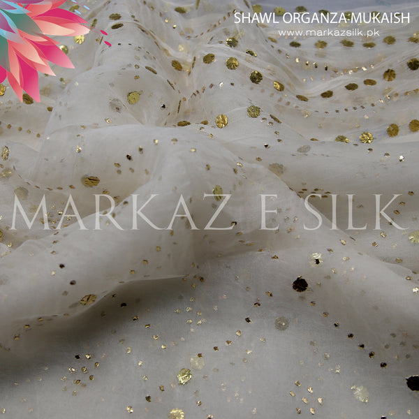 Organza Mukaish Shawl MS 442