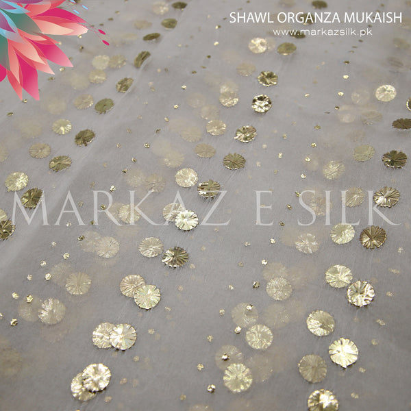 Organza Mukaish Shawl MS 443