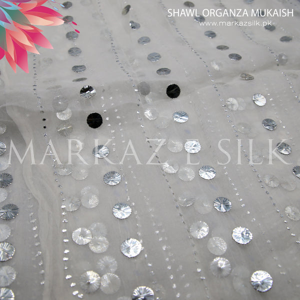 Organza Mukaish Shawl MS 444