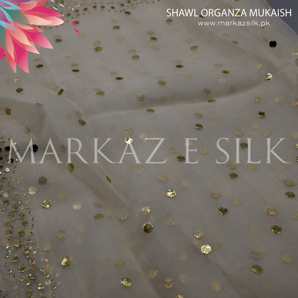 Organza Mukaish Shawl MS 446