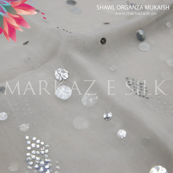 Organza Mukaish Shawl MS 448