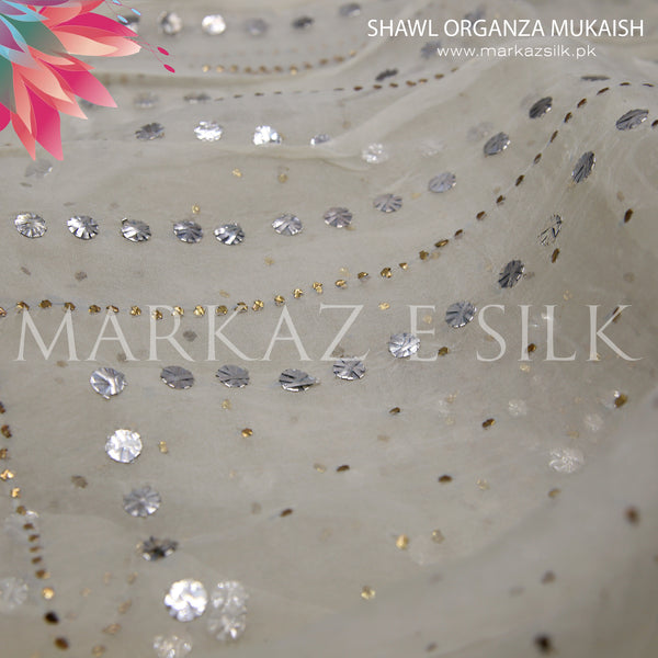 Organza Mukaish Shawl MS 449