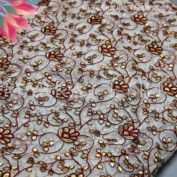 Dull Crinkle Embroidery MS - 88 (Price Per Yard)