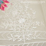 Organza Embroidery Dupatta - MS 689
