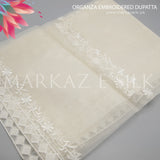 Organza Embroidery Dupatta – MS 692 - Pure Organza, Elegant Party Wear | Markaz Silk