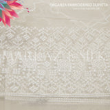 Organza Embroidery Dupatta MS-694 | Premium Pure Organza Dupatta  | Markaz Silk