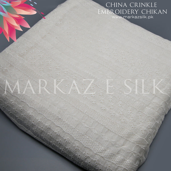 China Crinkle Embroidery MS - 108 (Price Per Yard)