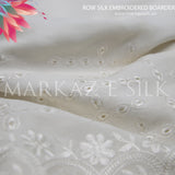 Raw Silk Embroidered Border MS 256 (Price per yard)