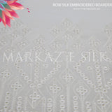 Raw Silk Embroidered Border MS 257 (Price per yard)