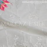 Raw Silk Embroidered Border MS 258 (Price per yard)