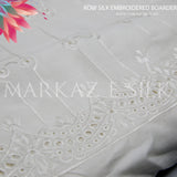 Raw Silk Embroidered Border MS 258 (Price per yard)