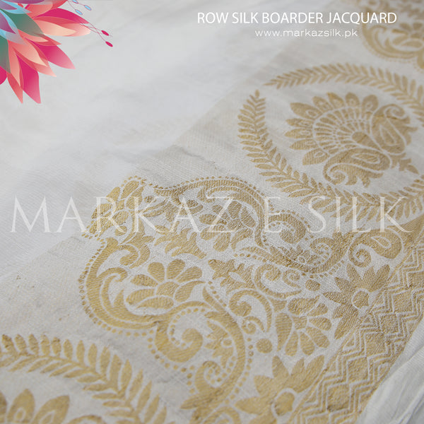 Raw Silk Jacquard Border MS 267 (Price per yard)