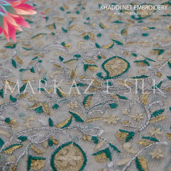 Khaddi Net Embroidery MS 335 (Price per yard)