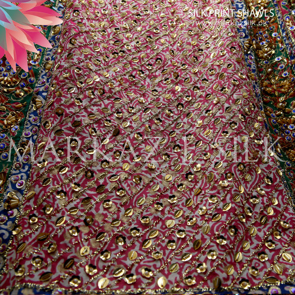 Silk Print Shawl MS 380