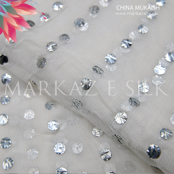 China Crinkle Mukaish MS 409 (Price per yard)