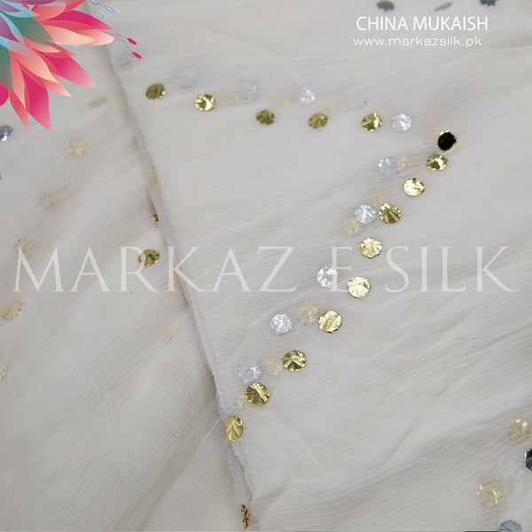 China Crinkle Mukaish MS 413 (Price per yard)