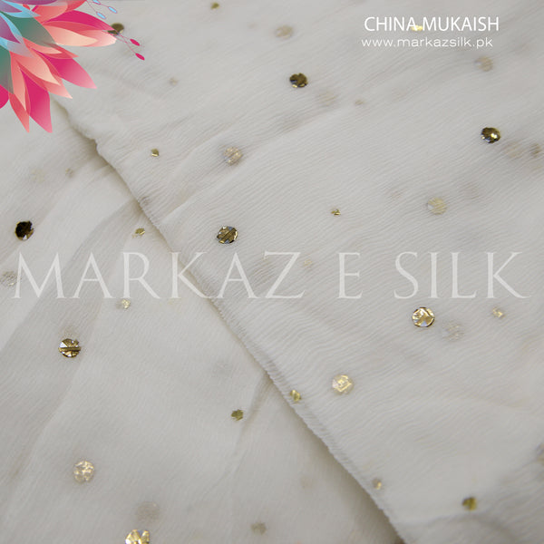 China Crinkle Mukaish MS 414 (Price per yard)