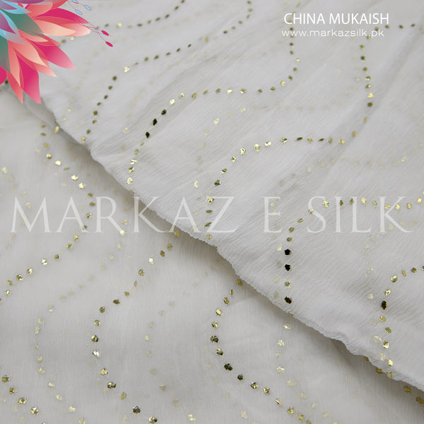 China Crinkle Mukaish MS 416 (Price per yard)