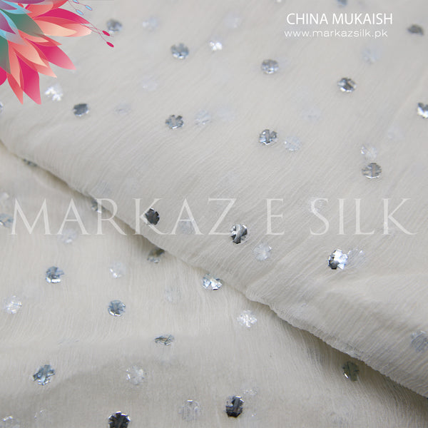 China Crinkle Mukaish MS 417 (Price per yard)