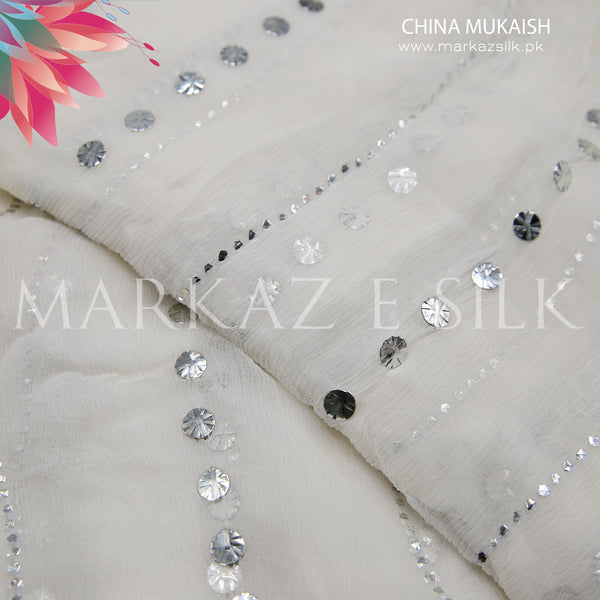 China Crinkle Mukaish MS 421 (Price per yard)