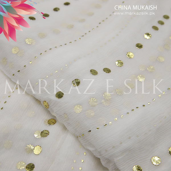 China Crinkle Mukaish MS 423 (Price per yard)