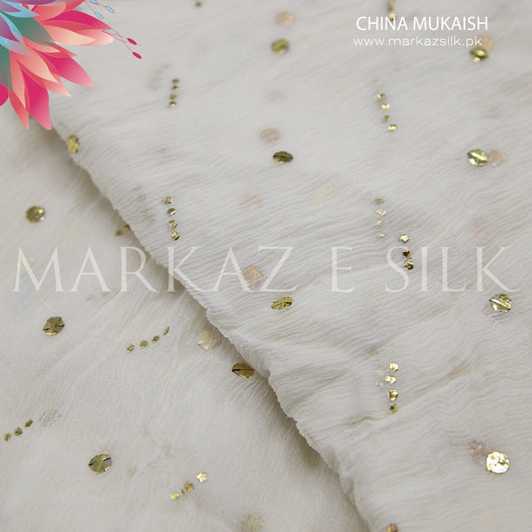 China Crinkle Mukaish MS 424 (Price per yard)